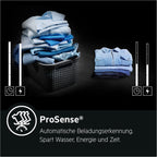 AEG L7WBA60680 Waschtrockner / DualSense - schonende Pflege / 8 kg Waschen / 5 kg Trocknen / D / energiesparend / Mengenautomatik / Nachlegefunktion / ProSteam - Auffrischfunktion / 1600 U/min Weiß
