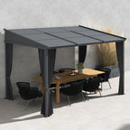 Outsunny Pergola Schiebedach Metallüberdachung
