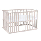 babybay Original Beistellbett aus massivem Buchenholz / kompakt & verwandelbar / Kinderbett Höhe stufenlos verstellbar & umweltfreundlich / mitwachsendes Babybett (weiß lackiert) / inkl. Matratze
