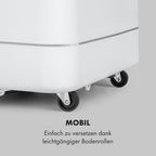 Klarstein Mobile Klimaanlage mit Abluftschlauch, 3-in-1 Klimagerät mit Ventilator, Luftentfeuchter & Nachtmodus, Kleine & Portable Klimaanlage für Wohnung & Büro, 12000 BTU Niedrig Verbrauch