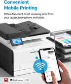 PANTUM CM2100ADW Laserdrucker, Farb-Multifunktionsdrucker zum Drucken, Kopieren und Scannen mit ADF, Automatischer Duplexdruck, WLAN NET USB, 20ppm, für Heim und Büro