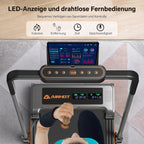 Laufband für Zuhause-AIRHOT, 2,5 PS Walking Pad, Untertisch-Laufband mit Fernbedienung und LED-Anzeige, maximale Geschwindigkeit von 6 km/h BZW. 12 km/h. Kompaktes Laufband für zuhause oder das Büro