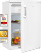 Exquisit Kühlschrank mit Gefrierfach, 120 Liter, 4-Sterne-Gefrierfach, Kühlschrank freistehend, KS516-4-H-010D weiss