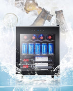 Kalamera Getränkekühlschrank, Bierkühlschrank mit Touch-Bedienfeld, 3-18°C Kühlzone, Flaschenkühlschrank 86 Liter, Blaue LED-Innenbeleuchtung, 41 dB, KRC-86GE