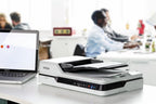 Epson WorkForce DS-1630 DIN A4 Dokumentenscanner (Scanner, kleine Standfläche, Dokumenteneinzug, Duplex, Drei-Pass, 600dpi, USB 3.0)