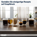 De'Longhi Magnifica Evo ECAM 292.33.SB Kaffeevollautomat mit Milchaufschäumdüse, 5 Direktwahltasten für Espresso,Kaffee und Kaffeespezialitäten, intuitives Bedienfeld,2-Tassen-Funktion,Silber/Schwarz