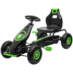 HOMCOM Gokart Kinderfahrzeug 3-fach verstellbarer Sitz Gummireifen