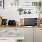 Russell Hobbs Honeycomb RHMM715G 17 Liter 700 W Grau Solo manuelle Mikrowelle mit 5 Leistungsstufen, integrierter Timer und Auftaufunktion