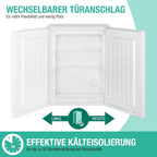 Bomann Gefrierschrank klein mit 42L Nutzinhalt | Mini Gefrierschrank mit 2 herausnehmbaren Gitterablagen | Gefrierschrank mit wechselbarem Türanschlag & stufenloser Temperaturreglung |GB 7236 schwarz
