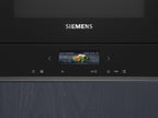 Siemens BF722R1B1 iQ700 Einbau-Mikrowelle, Schwarz, cookControl7 - Automatikprogramme, humidClean Plus - Innenraumreinigung, cookControl Plus - für beste Ergebnisse, TFT-Full-Touchdisplay