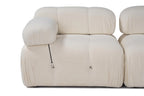 Bubble Beige L1 Ecksofa - Weiss