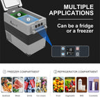 Alpicool CF55 55 Liter Kühlbox 12V tragbarer Mini-Kühlschrank elektrische Gefrierbox klein Gefrierschrank für Auto Camping, LKW, Boot und Steckdose mit USB-Anschluss, -20℃ bis 20℃