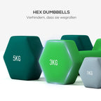 SPORTNOW Hantelset 6-teilig mit Hantelständer – 1 kg bis 5 kg