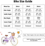 Glerc Missy 20 24 26 Zoll Mädchen City 6-Gang Hybrid Cruiser Fahrrad mit Weidenkorb für Jugend über 6-Jahre alt, mehrere Farben