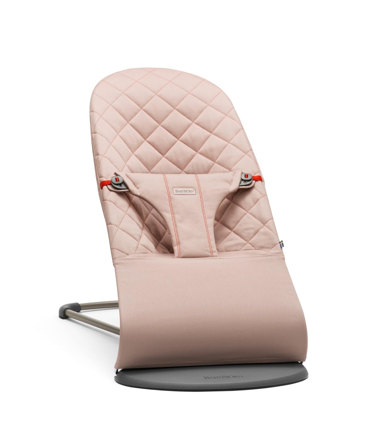 BabyBjörn Babywippe Bliss, Gewebt, Blütenblatt-Steppung, Sandgrau
