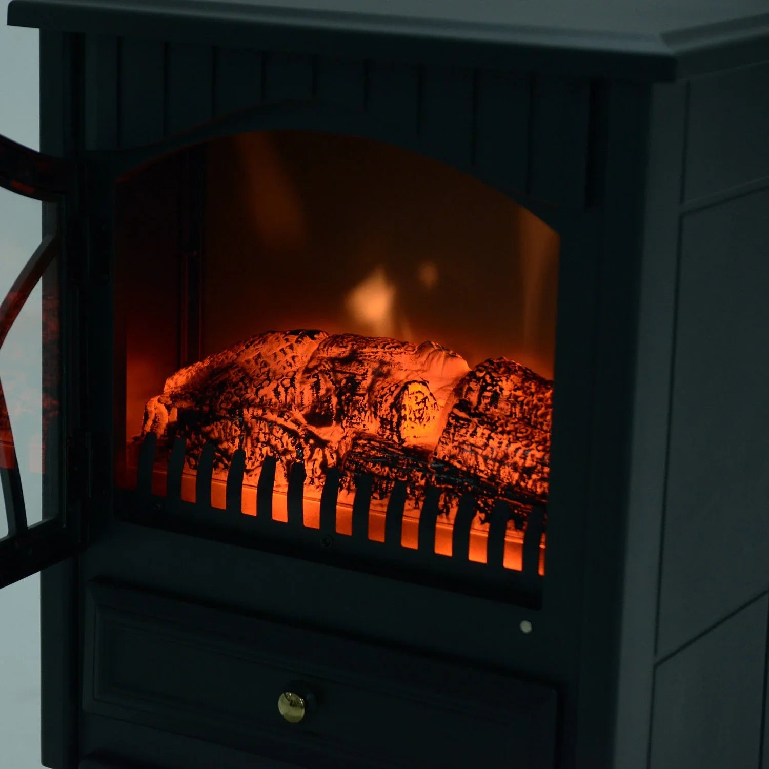 HOMCOM Elektrokamin Kaminofen rustikales Design Feueranimation