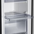 CHiQ FSD166NE4E Gefrierschrank 166 L, No Frost Technologie, Wechselbarer Türanschlag, Schwarzer Edelstahl, 144cm Höhe