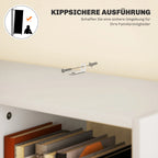 HOMCOM Bücherregal mit Schublade viel Stauraum Weiß