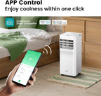 Comfee Mobiles Klimagerät MPPH-09CRN7, 9000 BTU 2,6kW, Kühlen&Ventilieren&Entfeuchten, Raumgröße bis 88m³(33㎡), Mobile Klimaanlage mit Abluftschlauch