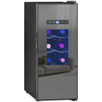HOMCOM Weinkühlschrank 12 Flaschen 30 L Schwarz