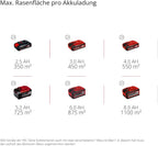 Einhell Akku-Rasenmher RASARRO 36/38 Kit Power X-Change (36 V, 38 cm Schnittbreite, 450 m, Brushless, Mulchfunktion, 45L Fangkorb, inkl. 2x 4,0 Ah Akkus + Twincharger)