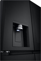 LG GMG861EPAE InstaView SLIM Multi-Door, Klasse E, 508 L, Kühlschrank mit Gefrierfach, Eis-, Crushed Ice- Wasserspender mit UVnano, Total NoFrost, Smart Inverter Kompressor, Wi-Fi, Farbe Matte Black