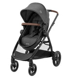 Maxi-Cosi Zelia S Trio Kinderwagen 3 in 1 Komplettset, 0-4 Jahre, bis 22 kg, Zusammenklappbar, Kompakt, Verstellbarer Baby Kinderwagen, mit CabrioFix S i-Size Babyschale, Zubehör, Wickeltasche, Grau