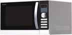 Sharp R843INW 4-in-1 Mikrowelle mit Heiluft, Grill und Konvektion/ 25 L/ 800 W/ 1000 W Infrarotgrill/ 2500 Konvection/ 10 Automatikprogramme/ Pizza-Programm/ Metalldrehteller (30 cm)/ silber