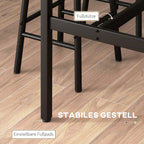HOMCOM Bartisch-Set 3-tlg. platzsparend mit Fußstütze Industriedesign