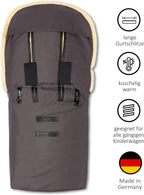 Hofbrucker Lammfell-Fußsack Putzi Kinderwagen, Buggy/Winterfußsack wind- & wasserabweisend/Warmer Fußsack Oberteil abnehmbar/echtes Lammfell/Made in Germany