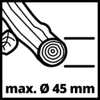 Einhell Elektro-Leisehäcksler GC-RS 60 CB (2800 W, max. 45 mm Aststärke, Schneidwalze, große Trichteröffnung, Drehrichtungsumschalter, transparente 60 L Fangbox, integrierter Sicherheitsschalter)
