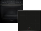 Siemens EQ522IA01, Einbauherd-Set, Bestehend aus HE517GBS4 Herd, 60 x 60 cm, 3D Heißluft, Selbstreinigung, Clip Auszug & EI645CFB6E Induktionskochfeld, Bräterzone, powerBoost, Edelstahl Rahmen