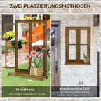 Outsunny Fensterrahmen Vintage-Look wetterbeständig Wanddeko