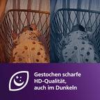 PHILIPS Avent Connected Videophone mit WLAN, hochwertiger HD-Kamera, Infrarot-Nachtsichtfunktion, Schrei-Erkennung, Gegensprechfunktion, 12 Stunden Bildschirmlaufzeit im Eco-Modus, Modell SCD951/26