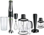 Braun MultiQuick 9 MQ 9187XLI Stabmixer – Pürierstab mit Active PowerDrive Technologie und 5 Zubehrteilen zum Zerkleinern, Stampfen, Rühren und Ice-Crushen, 1200 Watt, schwarz/Edelstahl