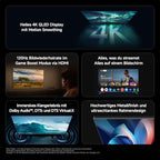 XIAOMI A Pro, 55" (140 cm), 4K UHD QLED, Smart TV, Google TV, Triple Tuner DVB-C/S/S2/T/T2, HDR10+, Game Boost 120Hz, MEMC, Sprachsteuerung mit, 2+8GB, Kompatibel mit Apple Airplay & Google Cast