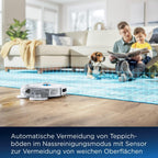BISSELL SpinWave R5 | Saugroboter mit Wischmopp | LIDAR-Navigation | Teppichbden und Teppiche Erkennung | Leistungsstarkes Saugen bis 2000pa | Kabelloser Staubsauger | 61 dB | Wei | 3475N