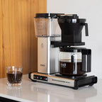 Moccamaster KBG Select, Kaffeemaschine, Retro Kaffeemaschine, Filterkaffee, Off-White, 1.25L