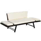 Outsunny Polyrattan Gartensofa 2-Sitzer klappbare Armlehnen