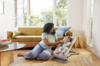 Ergobaby 3-in-1 Evolve Bouncer, Ergonomische Babywippe für Neugeborene ab Geburt bis zum Kleinkind, Babyschaukel mit Neugeboreneneinsatz (2,5 kg - 13,2 kg), Cream