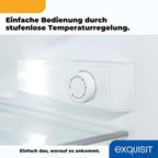 Exquisit Kühlschrank ohne Gefrierfach, 133 Liter, Vollraumkühlschrank freistehend, Türanschlag Wechselbar, KS516-V-H-010D weiss