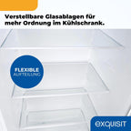 Exquisit Kühlschrank ohne Gefrierfach, Großer Kühlschrank, 5 Ablagen, 242 Liter, Vollraumkühlschrank 143 cm hoch, KS5320-V-H-040E weiss