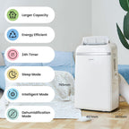 Comfee Mobiles Klimagert Easy Cool 2.0, 7000 BTU 2,0kW, Kühlen&Ventilieren&Entfeuchten, Raumgre bis 68m(25㎡), APP-Steuerung/Alexa/Google Home/IFTTT, Mobile Klimaanlage mit Abluftschlauch