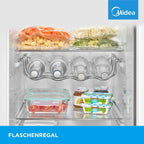 Midea KS-DDX 6.32 WT Side-by-Side Kühl-/Gefrierkombination/ 178,8 cm Hhe/ 254 kWh/Jahr/No Frost/Dual Inverter Compressor/mit 3in1 Wasser-/Eisspender und Wassertank, Dark Inox