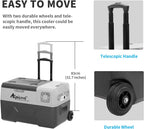 Alpicool CF55 55 Liter Kühlbox 12V tragbarer Mini-Kühlschrank elektrische Gefrierbox klein Gefrierschrank für Auto Camping, LKW, Boot und Steckdose mit USB-Anschluss, -20℃ bis 20℃
