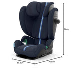 CYBEX Gold Kinder-Autositz Solution G i-Fix, Für Autos mit und ohne ISOFIX, Ab ca. 3 bis 12 Jahre (100 - 150 cm), Ab ca. 15 bis 50 kg, Lava Grey