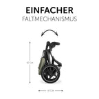 hauck Kinderwagen Runner 2, Dreirad Buggy mit XL Lufträder für Kinder bis 22 kg, UV-Schutz 50+, Belüftungsfenster, Höhenverstellbar, Faltbar, XL Korb bis 3 kg, Liegefunktion (Black)