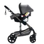 3 in 1 Kombikinderwagen 3 in 1 Reisesysteme Kinderwagen Infant Hochlandschaft Liegender Buggy Kinderwagen Neugeborenen Kinderwagen Faltbarer Standardkinderwagen (906 White)