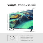 Xiaomi TV F Pro 32, 32 Zoll (81 cm), QLED, Smart TV, Fire OS7, Triple Tuner DVB-C/S/S2/T/T2,Dolby Audio™, DTS Virtual:X, DTS-HD, Sprachsteuerung mit Alexa, Kompatibel mit Apple AirPlay