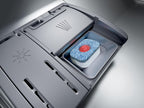 Siemens SN43ES14VE, iQ300 Smarter Geschirrspüler, Unterbau-Spülmaschine mit Besteckschublade, 60 cm, automatische Türöffnung dank autoOpen dry, besonders leise mit iQdrive-Motor, aquaStop, Edelstahl